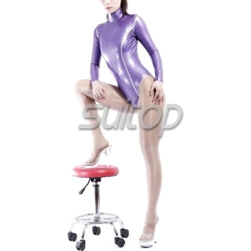Suitop latex bodysuit for women
