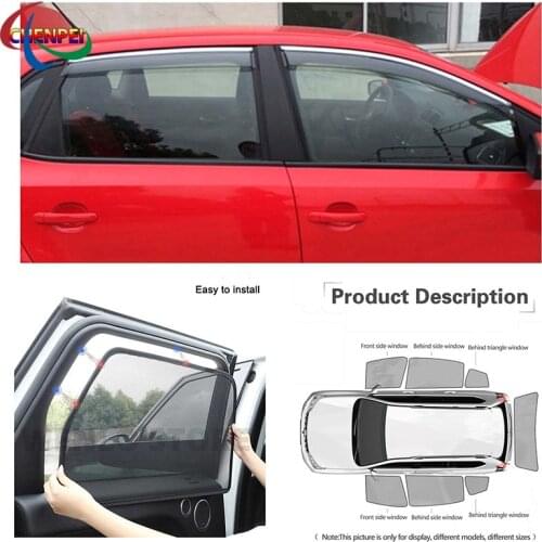 For VolksWagen Polo Hatchback Car Full Side Windows Magnetic Sun Shade UV Protection Ray Blocking Mesh Visor Car Accessories