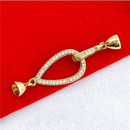 Wholesale DIY Natural Stones Beads Jewelry Making Accessories Silver/Gold/Rose Gold Metal Connector Clasps Findings
