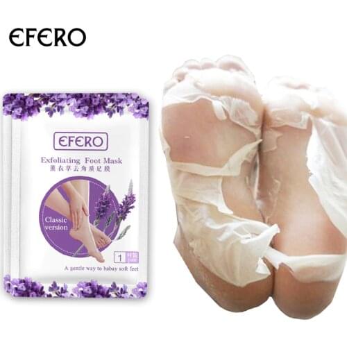 2pc=1pair Exfoliating Foot Mask Pedicure Socks Exfoliation for Feet Mask Remove Dead Skin Heels Foot Peeling Mask for Legs efero