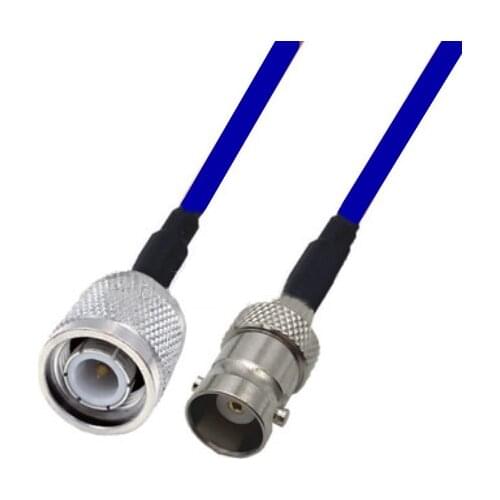 Blue Soft RG142 BNC Female to TNC Male Connector RF Coaxial Jumper Pigtail Cable
