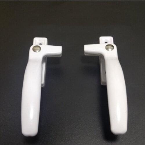 Vintage push open door and window handle Seven shaped thickened all iron handle