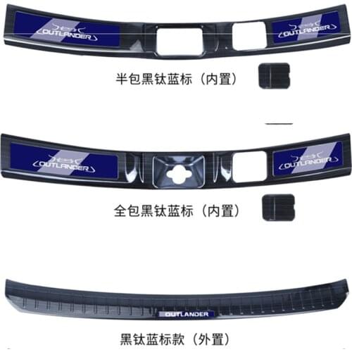 High quality Stainless Steel Inner Rear Bumper Protector Sill Trunk Tread Plate Trim Fit For Mitsubishi Outlander 2016-2018