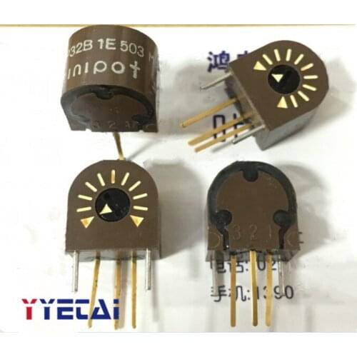 YongYeTai RJ13 precision adjustable potentiometer 100 ohm 200 ohm 500 ohm 1K 2K 10K vertical side adjustment free shipping