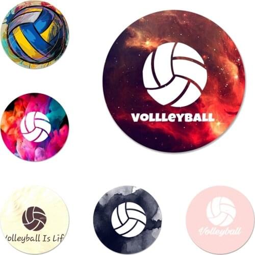 Keep calm love volleyball Icons Pins Badge Decoration Brooches Metal Badges For Backpack Decoration 58mm