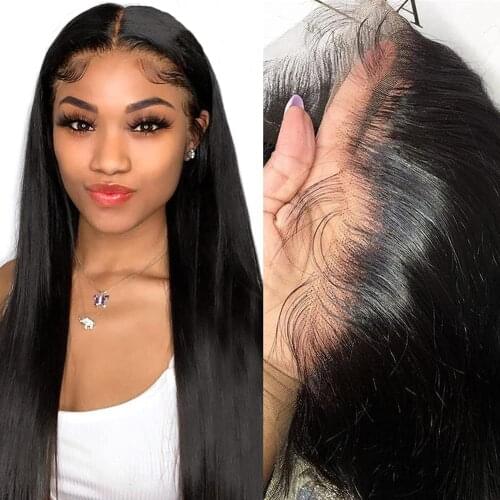 13x4 Lace Frontal Wig Remy Brazilian Straight Lace Front Human Hair Wigs For Women Pre Plucked 4x4/5x5/6x6 Lace Closure Wig