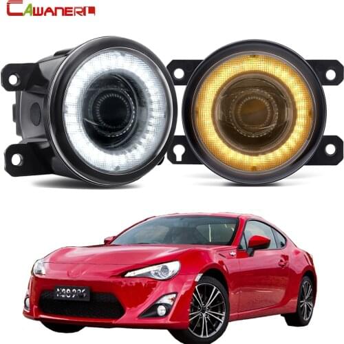 2 Pieces Car Front Bumper LED Fog Light Assembly Angel Eye DRL Daytime Running Light 30W 8000K 12V For Toyota GT86 86