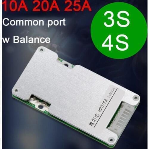 4S 3S 12V Li-ion Lithium Battery Protection Board Balance Solar Energy 18650 Lipo 3 4 Packs BMS PCB 10A 20A 25A for JBD ebikE