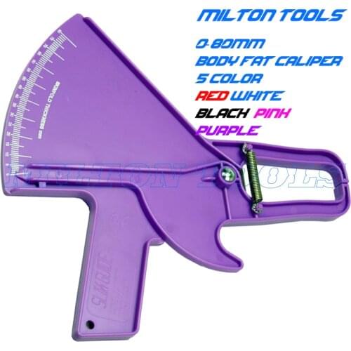 White red black color 0-80mm Plicometro Skinfold Caliper plicometers Measure Body Fat Tester Keep Health Fitness 5pcs/lot