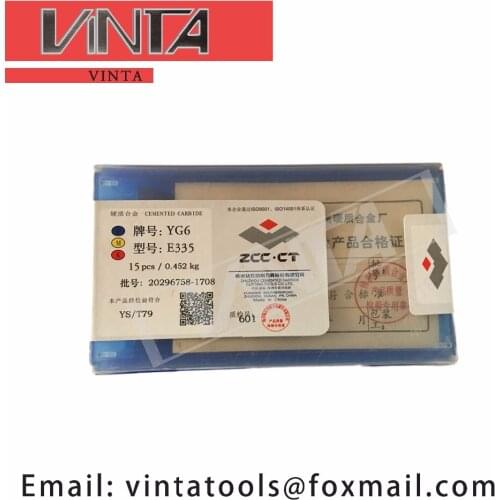Free shipping high quality 15pcs/lots YG6 E335 cnc carbide welding inserts