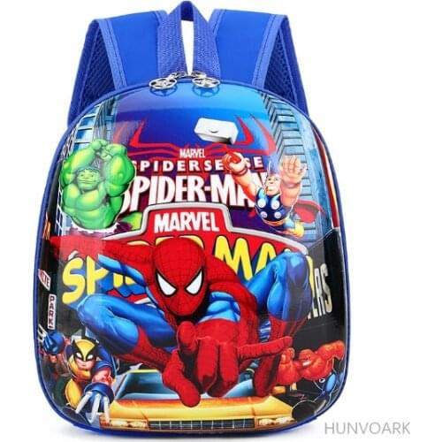Disney Kids Baby Cartoon School Bags 3D Spiderman Backpack For Kindergarten Girls Boys Cute Schoolbag Childrens Gift