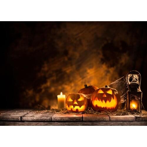 Halloween pumpkins glow in scary Halloween night holiday photo background children photo background