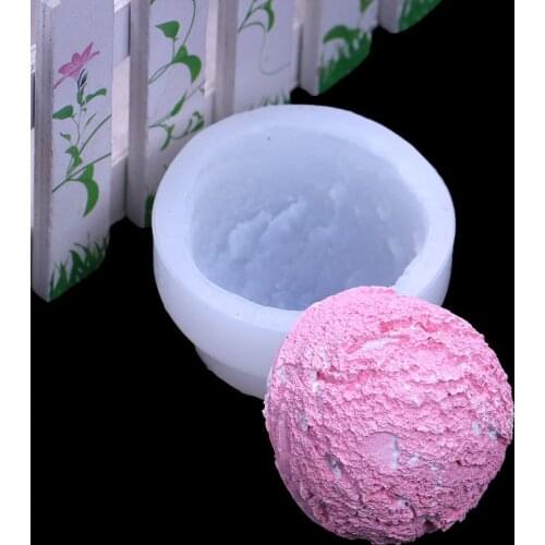 1pcs Ice Cream Ball Candle Mould Making Silicone Ball Soap Mold Fondant DIY Decorating Mould Plaster Aromatherapy Pendent Molds