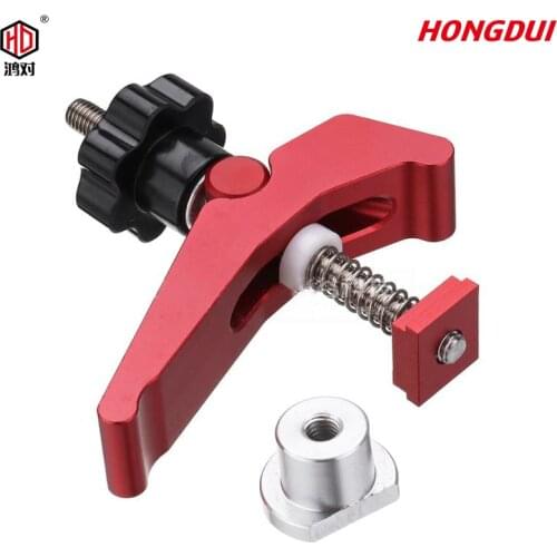 Hot Sell Red Quick Acting Hold Down Clamp Set for T-Slot T-Track Woodworking HONGDUI