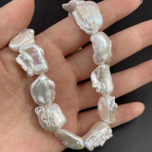 Natural Freshwater Pearl Irregular Square Punch Loose Beads For Jewelry Making DIY Bracelet Earrings Necklace Anklet Accessory