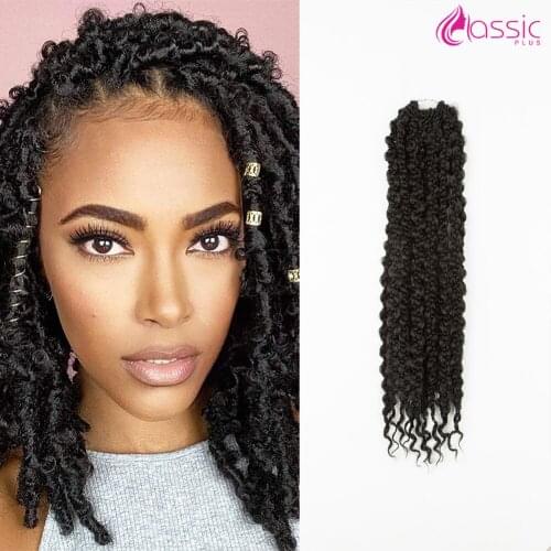 CLASSIC PLUS Butterfly Locs Crochet Hair Synthetic Faux Locs Crochet Braids Hair Extensions Pre looped Pre-twisted Braids 20Inch