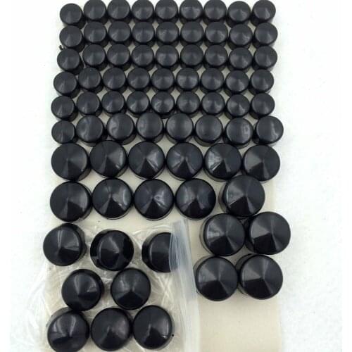 Bolts Toppers Caps Set For 1991-2013 92 93 94 95 Harley-Davidson Dyna Twin Cam ABS Plastic Motorcycle Accessories Black / Chrome