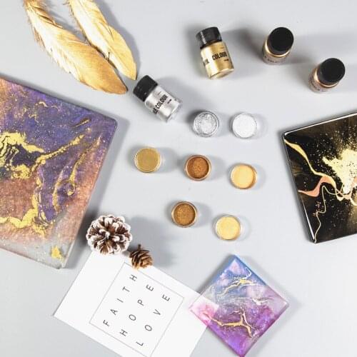 Diy Metallic Pigment Diy Epoxy Resin Filling Jewelry Decoration for Metallic Colorant Dye Uv Epoxy Material Epoxy Resin