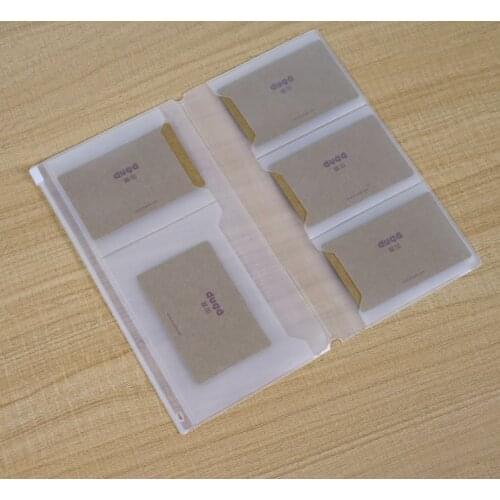 Midori Travelers Notebook Pocker Zipper Bag Transparent High Quality EVA for Card Receipt Money Passport
