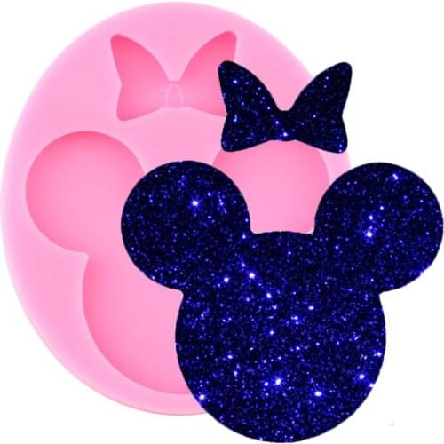 Mouse Epoxy Resin Craft Keychain Silicone Mold Badge Reel Molds Pendant Mould Handmade Polymer Clay Moulds