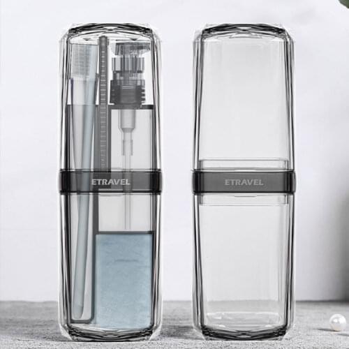 High Quality Toothbrush Toothpaste Wash Cup Comb Bottling Set Bathroom Transparent Toiletries Travel Portable Toilet Cup