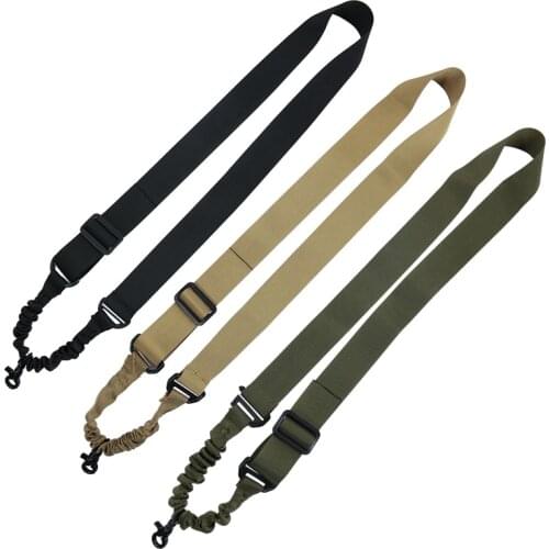 Outdoors Multi-function Adjustable Tactical Single Point Bungee Rifle Gun Airsoft Sling Gun Strap Hunting Accessories