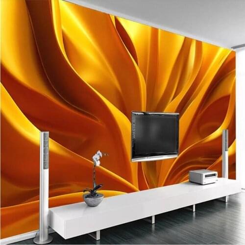 Beibehang Wallpaper custom bedroom wallpaper mural 3d golden silk mural living room TV background wall decorative painting