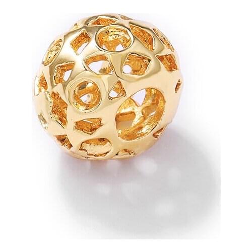 Factory wholesale Gold Color Brass Loose beads Necklace and Bracelet High Quality Jewelry Making Supplies Diy Accessories