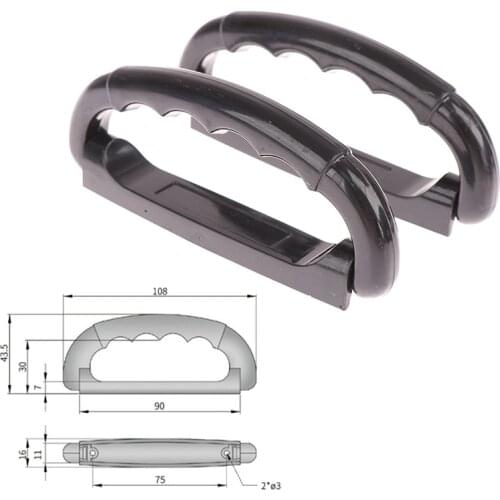 2Pcs Plastic Luggage Suitcase Case Box Pull Replacement Carrying Handle Strap Air Bags Box Accessories 108/125/160mm