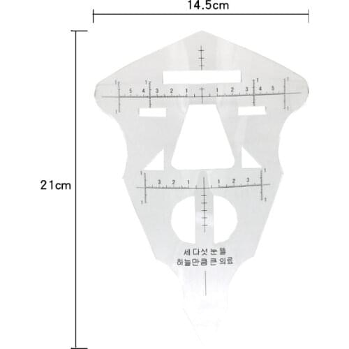 Tattoo Face Positioning Ruler Permanent Makeup Tattoo Eyebrow Microblading Measuring Tool For Permanent Makeup Marker