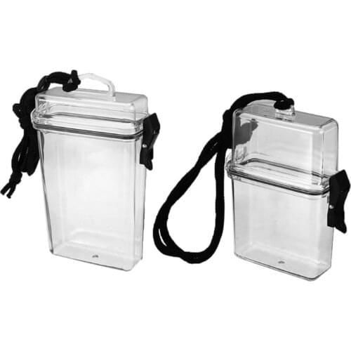 Transparent Waterproof Clear Cigarette Case Box Neck-hung Portable Plastic Lipstick Lighter Card Storage Box Holder