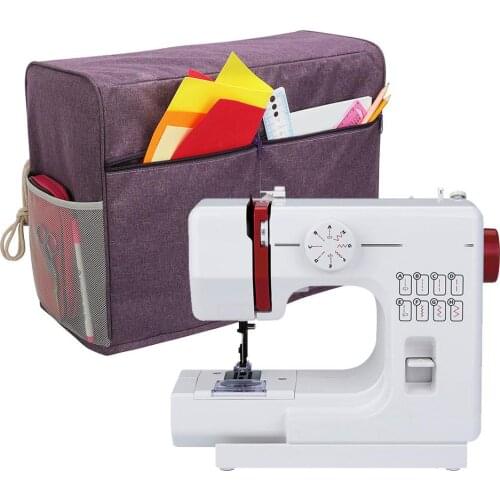 Dust Protective Cover Cloth Storage Bag with Pockets for Sewing Machine and Accessories #D0