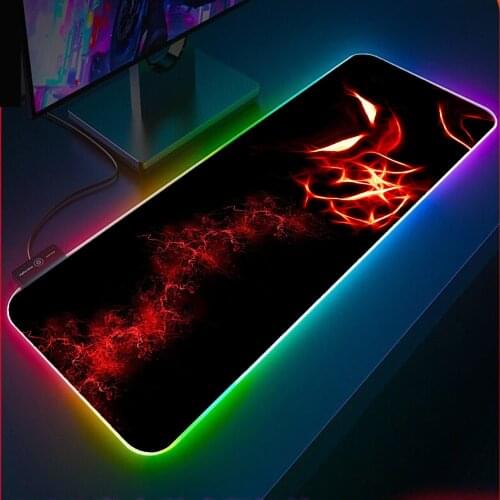 RGB USB Gaming Large Mouse Pad Player Computer Locking Edge Padmouse with LED Backlit Carpet for Keyboard Gaming Desk Mause XXL