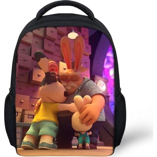 Fashion 12 Inch Children Schoolbag Anime Rabbit Print School Bags For Boys Girls Backpack Kids Book Bag Customize Mochia Escolar