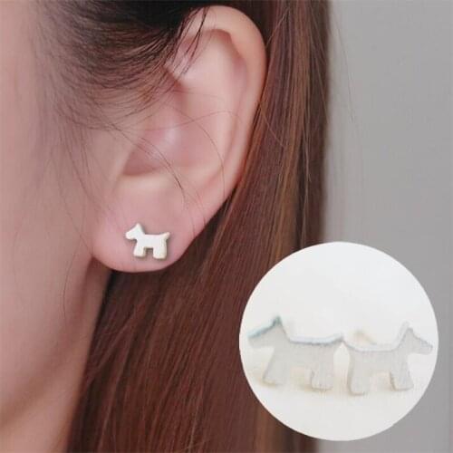 Yiustar boucle d'oreille Cheap Animal French Bulldog Earrings for Women Cute Puppy Dog Stud Earrings pendientes mujer moda 2018