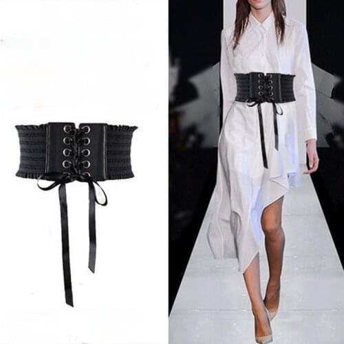 Ladies Vintage Elastic Waist Simple Elastic Waist Dress Women Decorative Belt Accessories