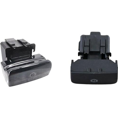 2 Pcs Car Electronic Handbrake Switch Parking Brake for Peugeot 3008 Bright Black & Matt Black