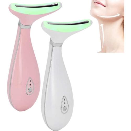 4 In 1 Electric Facial Neck Wrinkle Remove Machine Phototherapy Neck Skin Massage Firming Lifting Device Face Skin Care