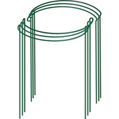 6Pcs Plant Support Rod, Garden Metal Plant Support Frame, Plant Support Ring, Tomato Plant Support Rod, Aquatic Green Plant Supp