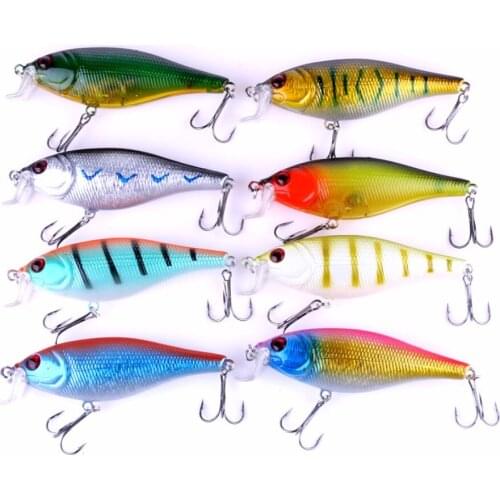 8Pcs Big Wobbler Minnow Fishing Lures 9.5CM 13.5G Isca Artificial Bait Carp Peche Crankbait Pesca Fishing Tackle