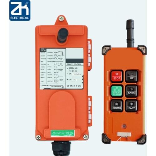 AC 220V 380V 110V DC 12V 24V Crane Industrial Remote Control Wireless Transmitter Push Button Switch 1 transmitter 1 receiver