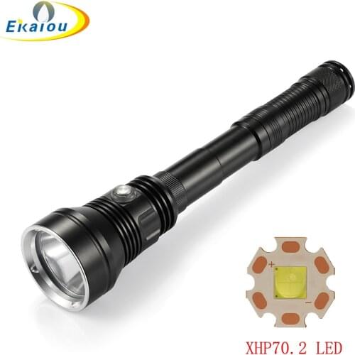 High Quality XHP70.2 6000 Lumen Profession Waterproof LED Diving Flashlight Underwater 150M Torch Cave Spearfishing Dive Light