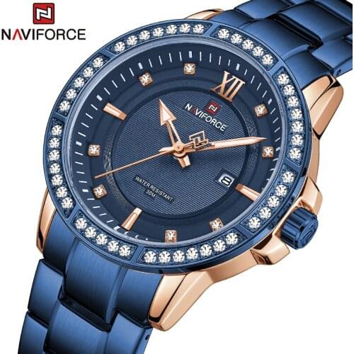 NAVIFORCE New Watches for Men Top Brand Luxury Stainless Steel Quartz Men Watch Waterproof Sport Fashion Male Clock Reloj Hombre