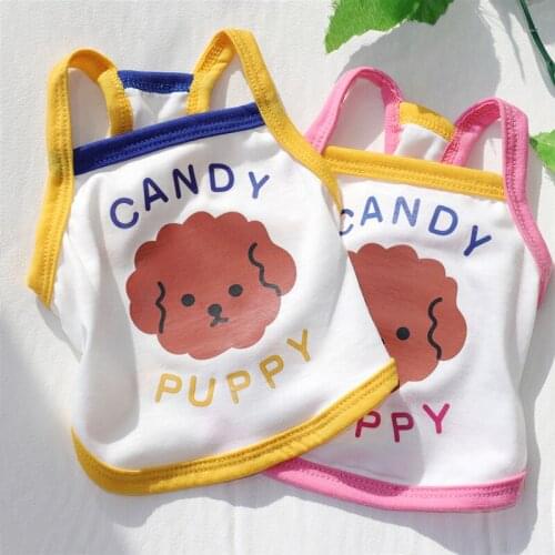 8526# New Spring Summer Dog Clothes Puppy Dog Vest Shirt Sling Pet Shirt Pets Dogs Clothing For Small Medium Dogs Chihuahua York