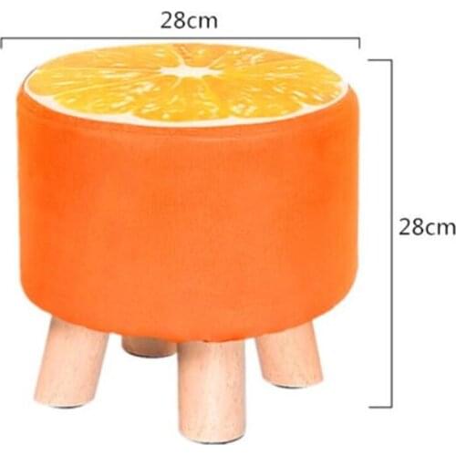 28*28*28cm Fruit style Footstool Four feet Scoop Chair Round Sofa stool