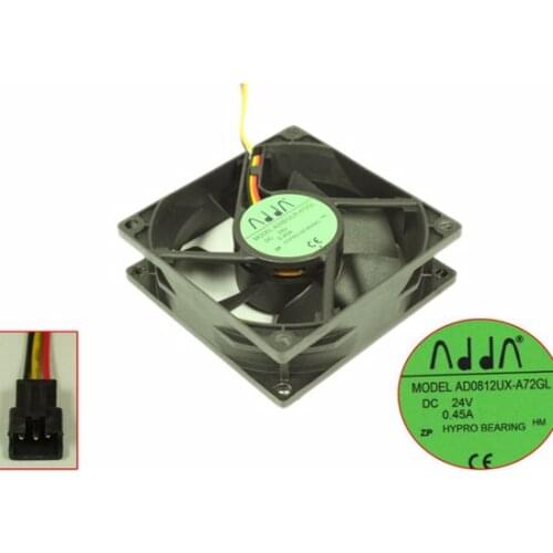 ADDA AD0812UX-A72GL DC 12V 0.45A 80x80x25mm 3-wire Server Cooling Fan