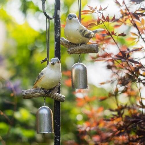 Bird Wind Bell Resin Pendant Decoration Villa Courtyard Country Literature and Art Retro Garden