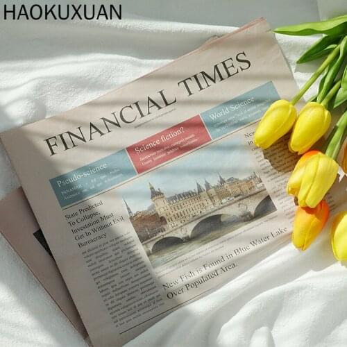 Retro English Newspaper Old Ins Photo Props Flower Wrapping Paper Photography