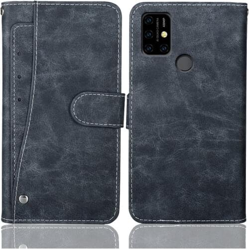 Luxury Wallet UMIDIGI Power 3 Case 6.53" Vintage Flip Leather Phone Case Business Bag Protective Cover With Front Card Slots