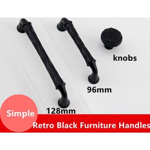 5" black dresser kitchen cabinet door handles 96mm matte black drawer cabinet knobs pulls 128mm modern simple furniture handles
